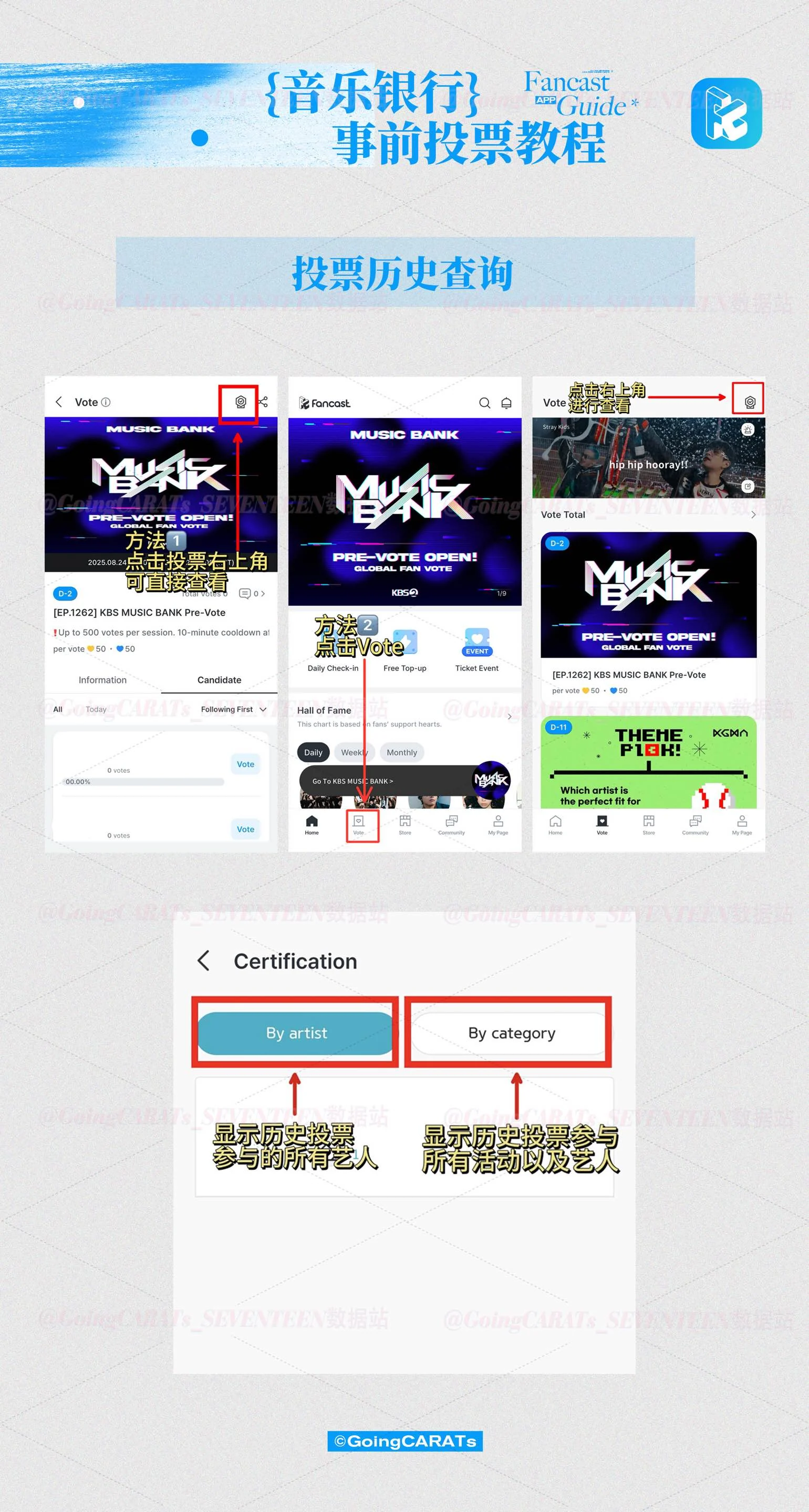 Fancast 音乐银行投票